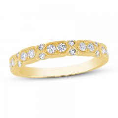 Diamond Anniversary Ring 1/3 ct tw Round-cut 10K Yellow Gold