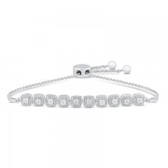 Diamond Bolo Bracelet 1/4 ct tw Sterling Silver