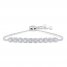 Diamond Bolo Bracelet 1/4 ct tw Sterling Silver