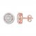 Diamond Circle Earrings 1/4 Carat tw 10K Rose Gold