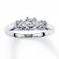 Diamond Ring 3/8 ct tw Round-cut 10K White Gold