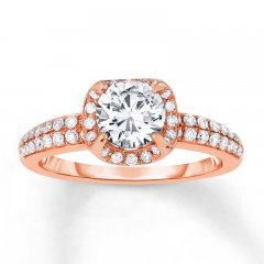 Diamond Engagement Ring 1 ct tw Round-cut 14K Rose Gold