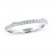 Leo Diamond Wedding Band 1/5 ct tw 14K White Gold