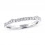 Leo Diamond Wedding Band 1/5 ct tw 14K White Gold