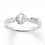 Diamond Engagement Ring 1/3 ct tw Round-cut 10K White Gold