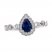 Natural Sapphire Engagement Ring 1/4 ct tw Diamonds 14K White Gold