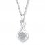 Infinity Necklace 1/15 ct tw Diamonds Sterling Silver