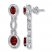 Garnet Earrings Diamond Accents Sterling Silver