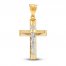 Crucifix Charm 14K Two-Tone Gold