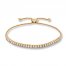 Previously Owned Diamond Bolo Bracelet 1/4 ct tw Round-cut 10K Yellow Gold