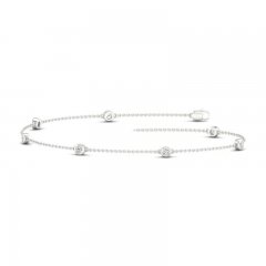 Lab-Created Diamonds by KAY Bracelet 1 ct tw Round-Cut 14K White Gold 7.25"