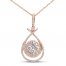 Le Vian Diamond Necklace 3/4 ct tw 14K Strawberry Gold