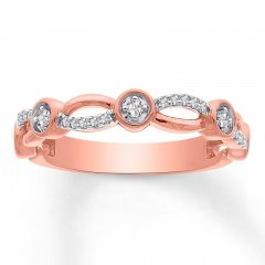 Diamond Anniversary Band 1/6 ct tw Round-cut 10K Rose Gold