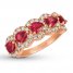 Le Vian Natural Ruby Ring 3/4 cttw Diamonds 14K Strawberry Gold