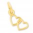 Hearts Charm 14K Yellow Gold