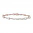 Ethiopian Opal & Diamond Bracelet 10K Rose Gold 7.25"