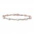 Ethiopian Opal & Diamond Bracelet 10K Rose Gold 7.25"