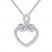 Infinity Heart Necklace 1/5 ct tw Diamonds 10K White Gold