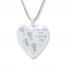 Footprints Heart Locket Sterling Silver