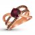 Le Vian Rhodolite Garnet Ring 1/3 ct tw Diamonds 14K Gold