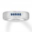 Neil Lane Men's Natural Sapphire Wedding Band 14K White Gold