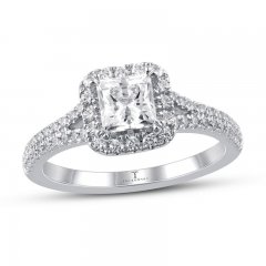 Tolkowsky Diamond Engagement Ring 1-1/3 ct tw Platinum