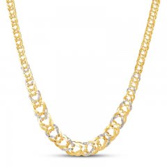 Graduated Link Necklace 14K Yellow Gold 17"