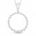 Diamond Circle Necklace 1/4 ct tw Round-cut 10K White Gold 18"