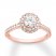 Diamond Engagement Ring 7/8 ct tw Round-cut 14K Rose Gold