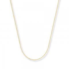 Cable Chain Necklace 14K Yellow Gold 16" Length