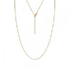 16" Adjustable Round Wheat Chain 14K Yellow Gold Appx. .85mm