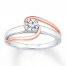 Diamond Engagement Ring 1/3 ct tw Round-cut 10K Two-Tone Gold