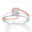 Diamond Engagement Ring 1/3 ct tw Round-cut 10K Two-Tone Gold