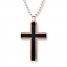 Men's Cross Necklace Two-Tone Stainless Steel