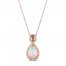 Le Vian Opal Necklace 3/8 ct tw Diamonds 14K Strawberry Gold 18"