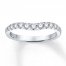 Previously Owned Diamond Wedding Band 3/8 ct tw Round-cut 14K White Gold