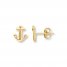 Young Teen Anchor Earrings 14K Yellow Gold