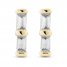 Diamond Double Baguette Earrings 10K Yellow Gold