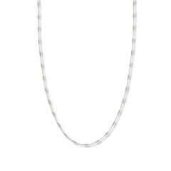 16" Cable Chain Necklace 14K Two-Tone Gold Appx. 1mm