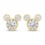 Children's Mickey Mouse Cubic Zirconia Stud Earrings 14K Yellow Gold