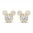 Children's Mickey Mouse Cubic Zirconia Stud Earrings 14K Yellow Gold