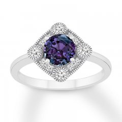 Lab-Created Alexandrite Ring Sterling Silver