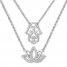 Hamsa & Lotus Necklace 1/20 ct tw Diamonds Sterling Silver