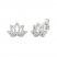 By Women For Women Diamond Lotus Earrings 1/4 ct tw Round-cut 10K White Gold