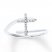 Diamond Cross Ring 1/15 ct tw Round-cut 10K White Gold