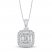 Diamond Necklace 1/3 ct tw 10K White Gold 18"