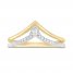 Diamond "V" Ring 1/10 ct tw Round-Cut 10K Yellow Gold