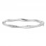 Twist Bangle Bracelet 14K White Gold