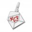 Love Letter Charm Red Enamel Sterling Silver