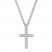 Diamond Cross Necklace 1/2 ct tw Round-cut 10K White Gold